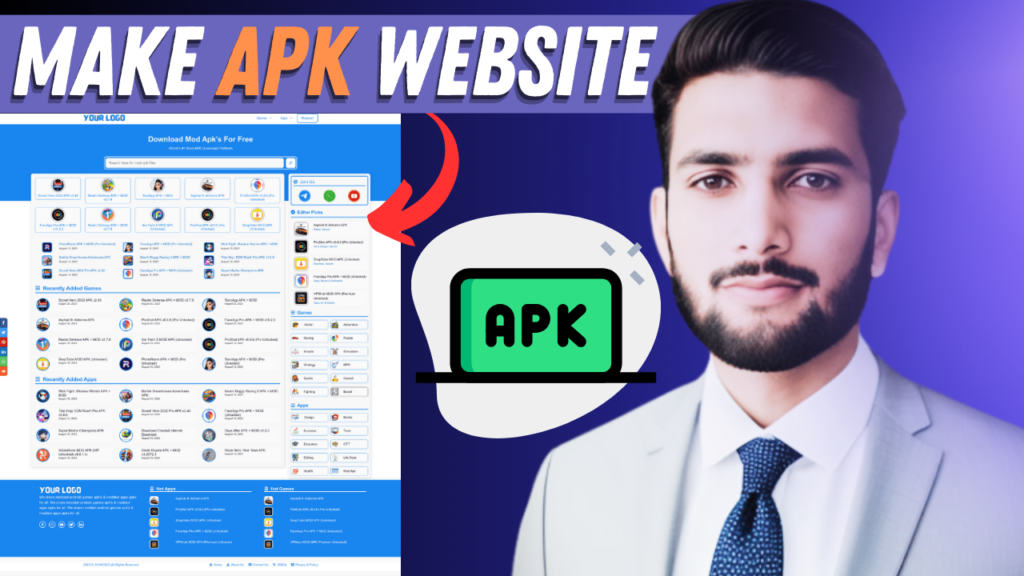 how to make apk website